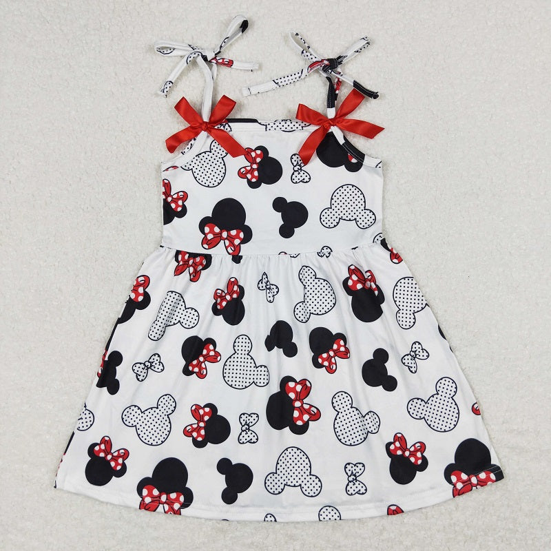 GSD0855 cartoon white suspender dress