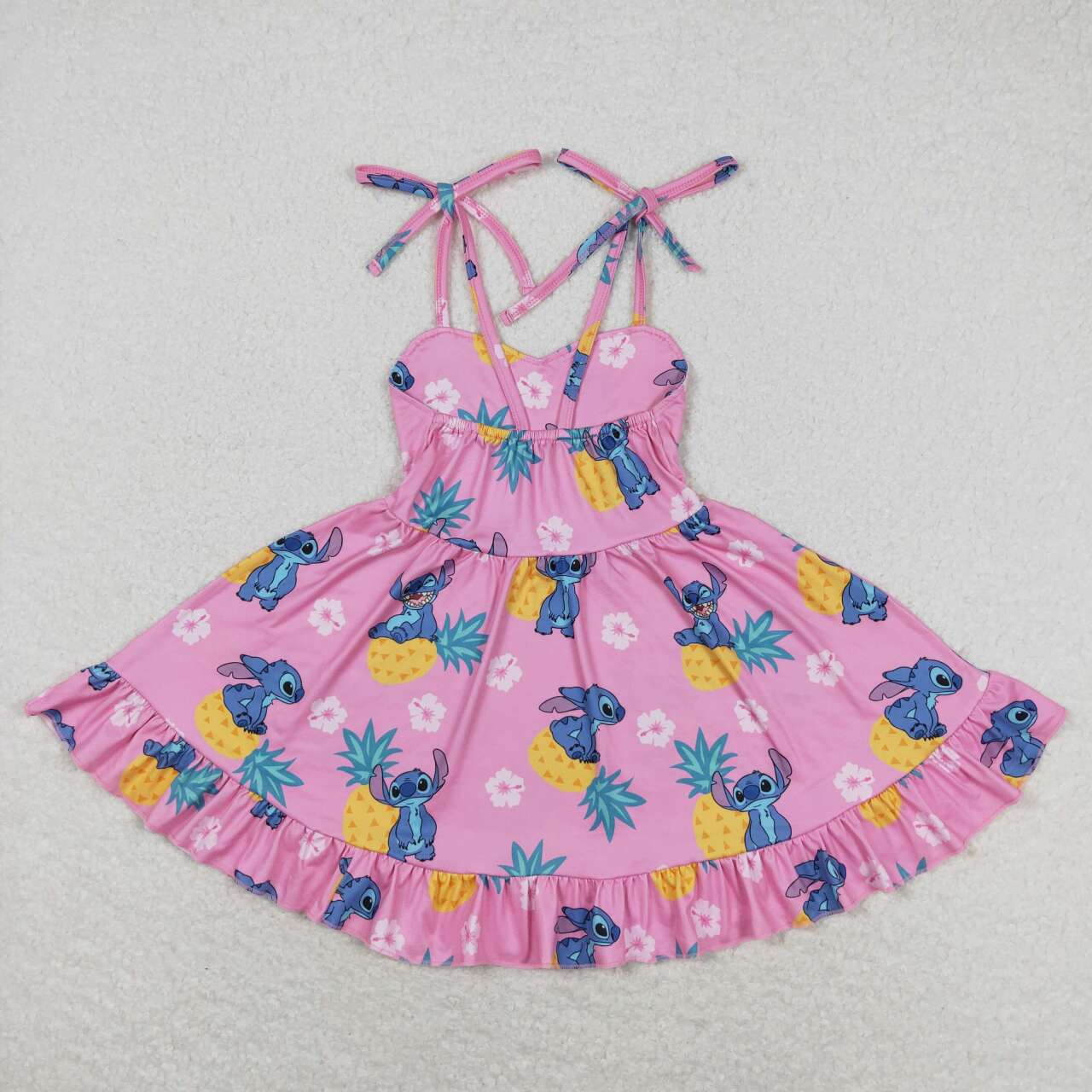 GSD1080 Cartoon pineapple rose red suspender dress D 5.6