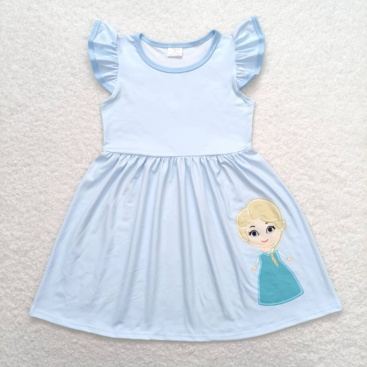 GSD1147 Princess blue flying sleeve dress