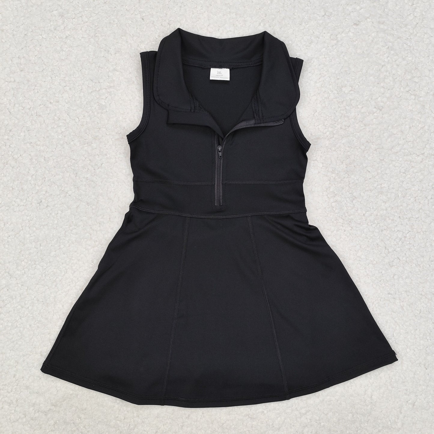 GSD1428 Baby Girls Black Athletic Active Wear Knee Length Dresses D 4.11