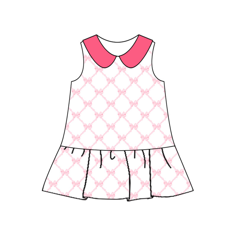 presale GSD1511 Rose red baby doll collar sleeveless dress with bow pattern 2024 10.22