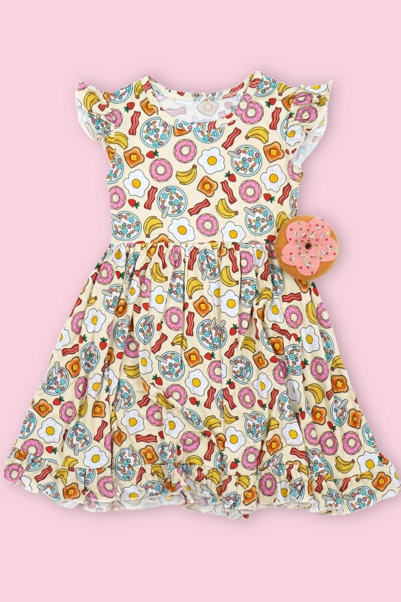 Presale GSD1541 Fruit Yellow Fly Sleeve Dress 2024 11.2