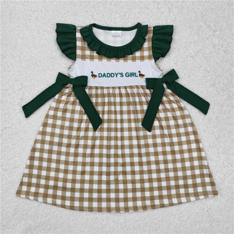 Match Baby Girls Daddy's Girl Deers Checkered Sister Suits D 3.15