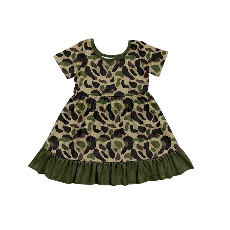 presale GSD1670 Camouflage Green Lace Short Sleeve Dress 2024 12.6