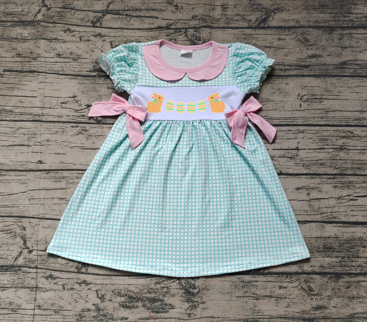 presale GSD1773 Strawberry Flower Leaf Pocket Red Plaid Short Sleeve Dress D 2.17