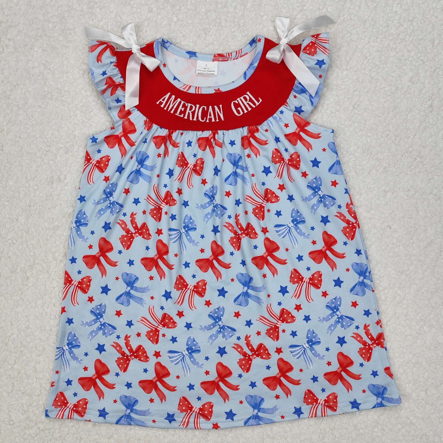 GSD1827 Baby Girls American Girl Bows Knee Length Dresses D 3.6