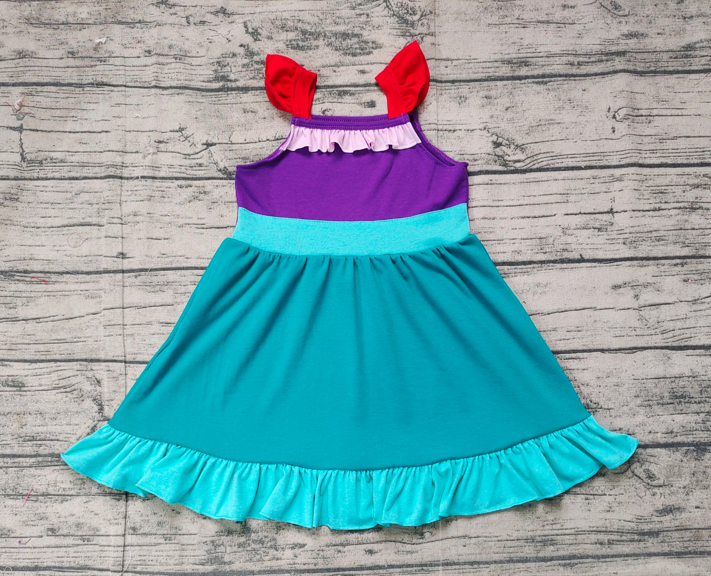 GSD1875 Baby Girls Mermaid Knee Length Dresses D 3.10