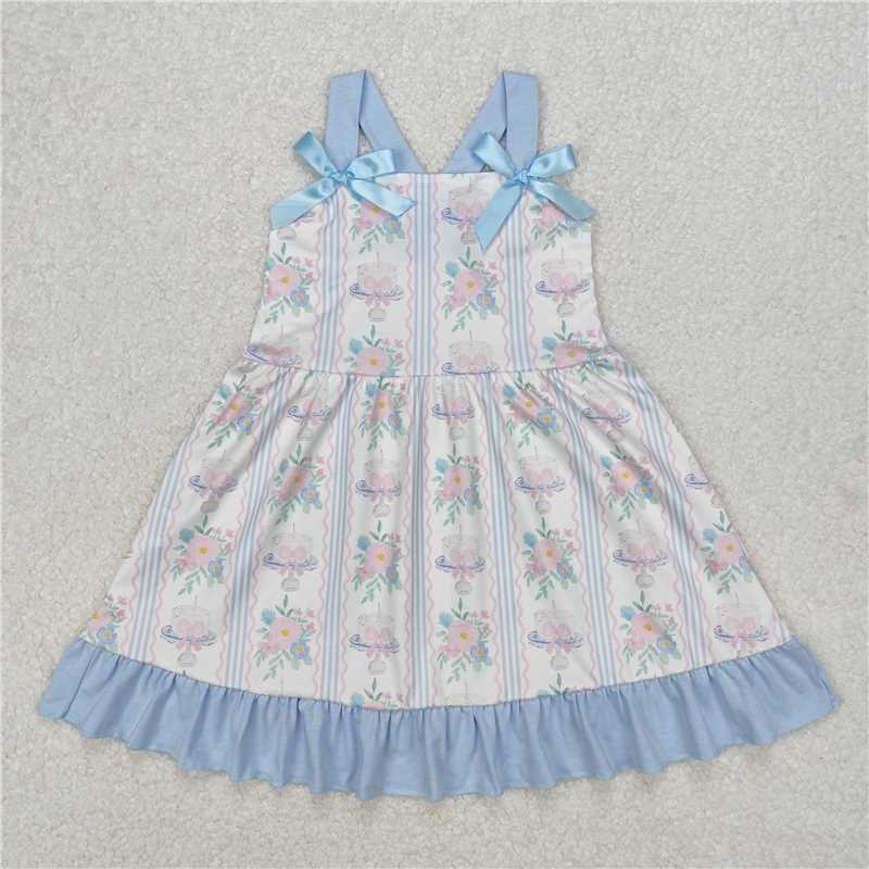 Match Baby Infant Girls Flowers Cakes Straps Bows Romper Set Dress D 3.15