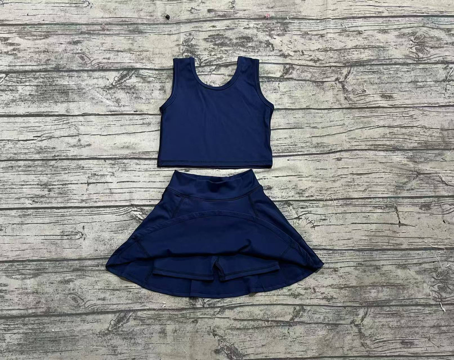 GSD1987 Baby Girls Navy Vest Top Sports Skorts Clothes Sets D 4.11
