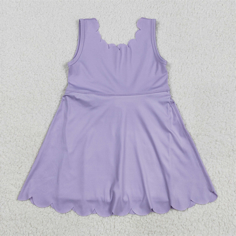 GSD2372 Baby Girls Lavender Sleeveless Yoga Active Knee Length Dresses D 5.22