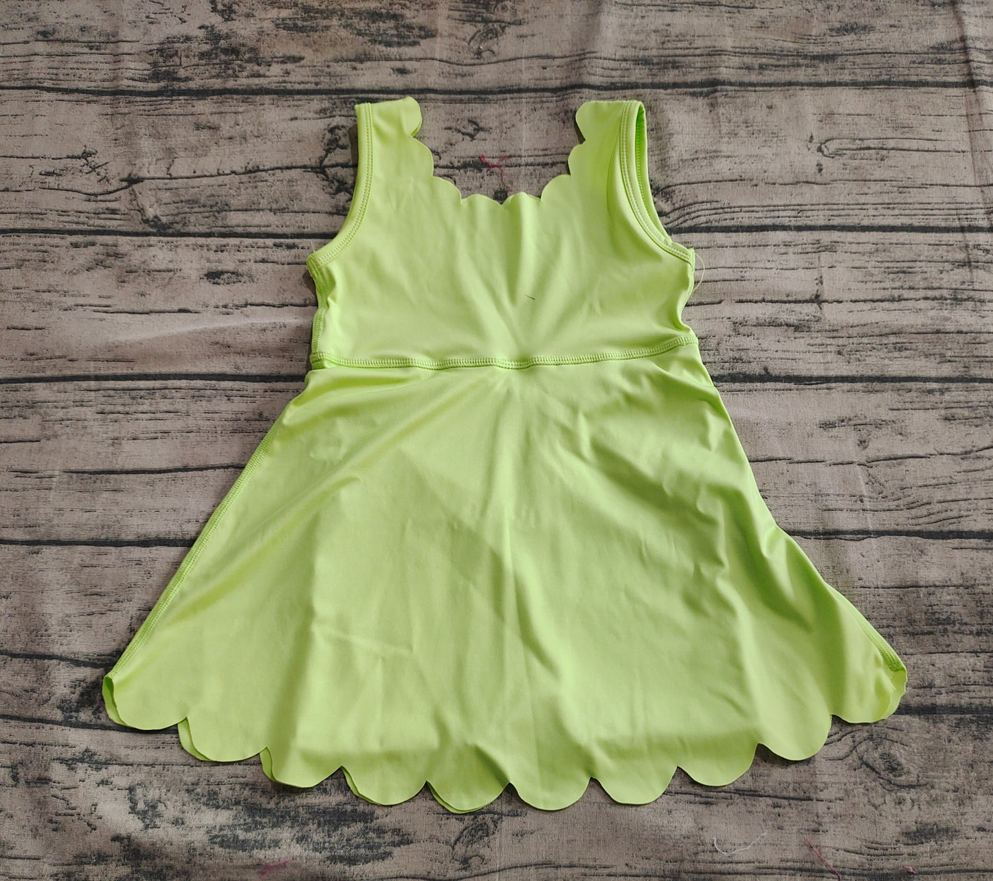 presale GSD2374 Baby Girls Aqua Sleeveless Yoga Active Knee Length Dresses D 5.6