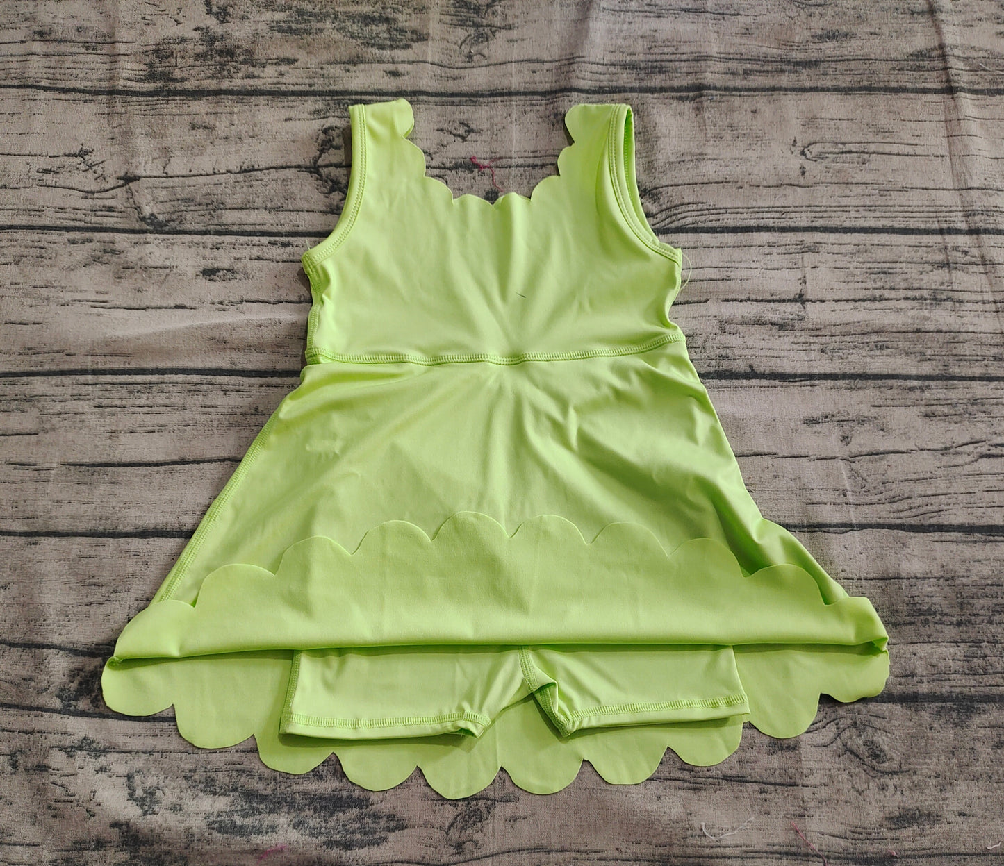 presale GSD2374 Baby Girls Aqua Sleeveless Yoga Active Knee Length Dresses D 5.6