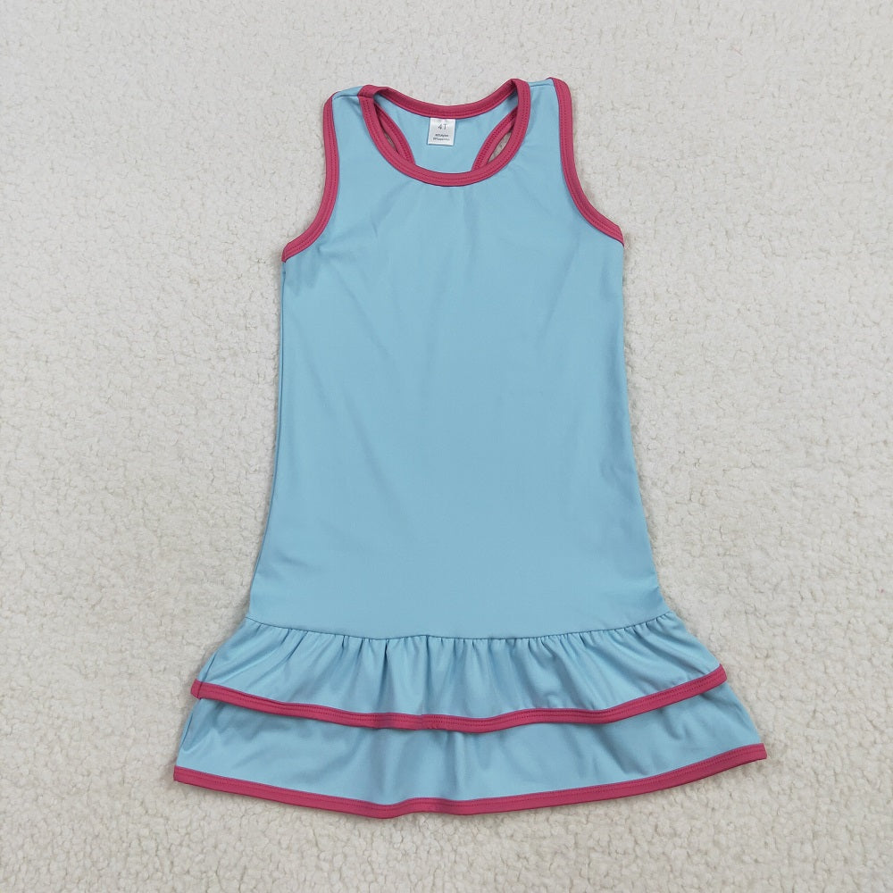 Sibling Baby Girls Sleeveless Yoga Knee Length Dresses D 7.12