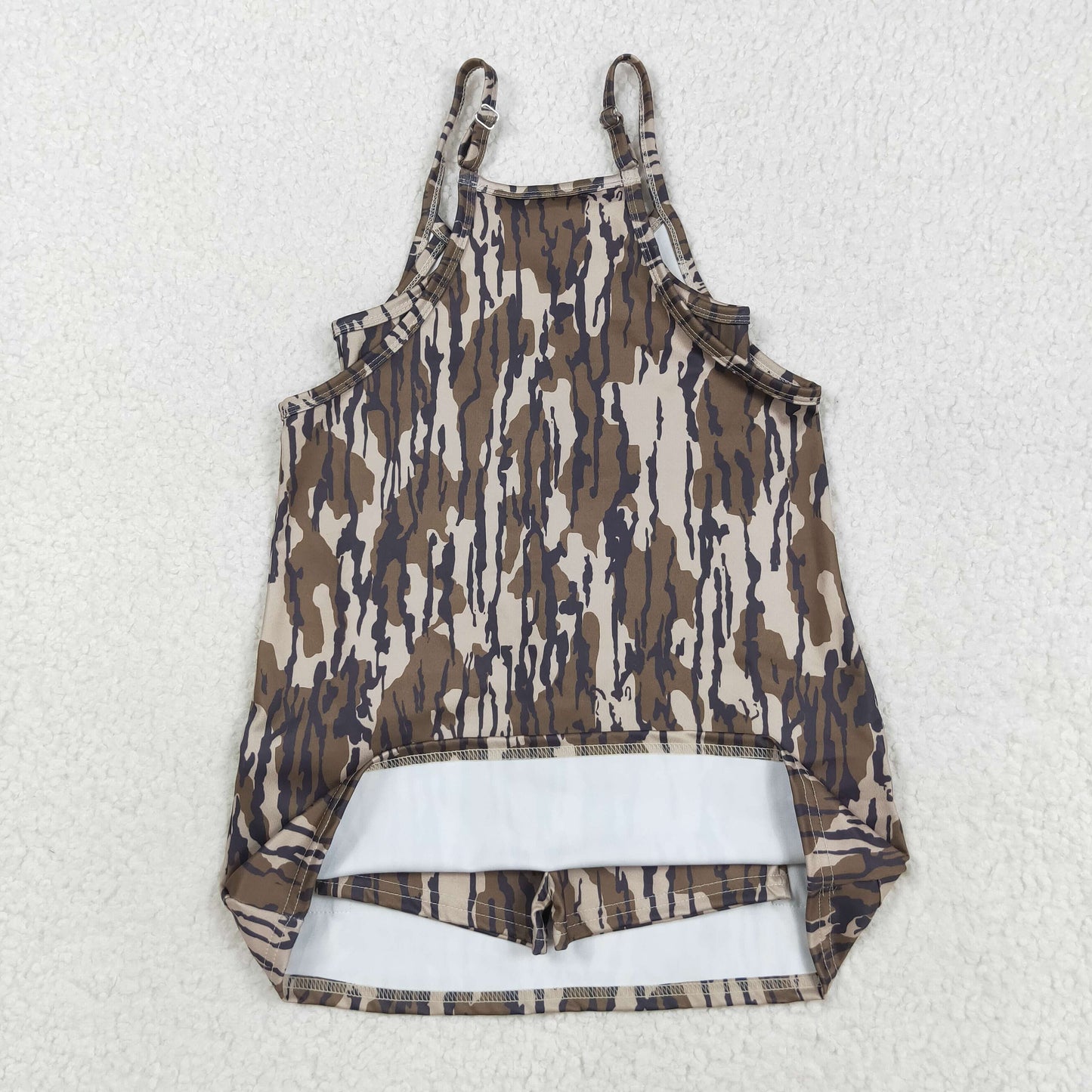 GSD2720 Baby Girls Strap Bottomland Camo Pockets Yoga Dresses D 8.11