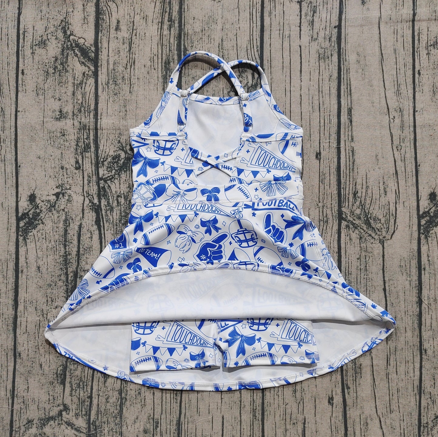 GSD2778 Baby Girls Strap Go Team Bows Plaid Shorts Team Yoga Active Knee Length Dresses D 908