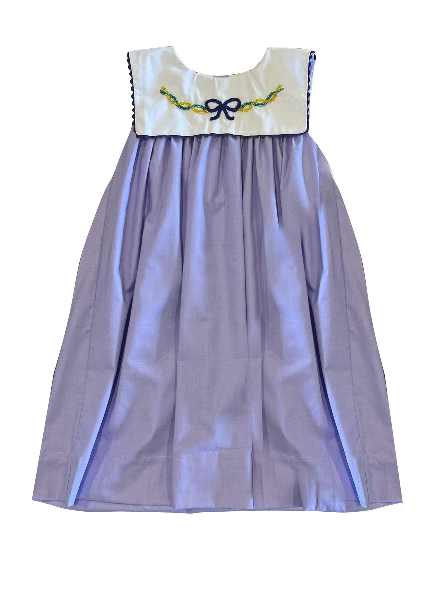 presale GSD2832 Baby Girls Sleeveless Mardigras Bows Top Knee Length Dresses D 924