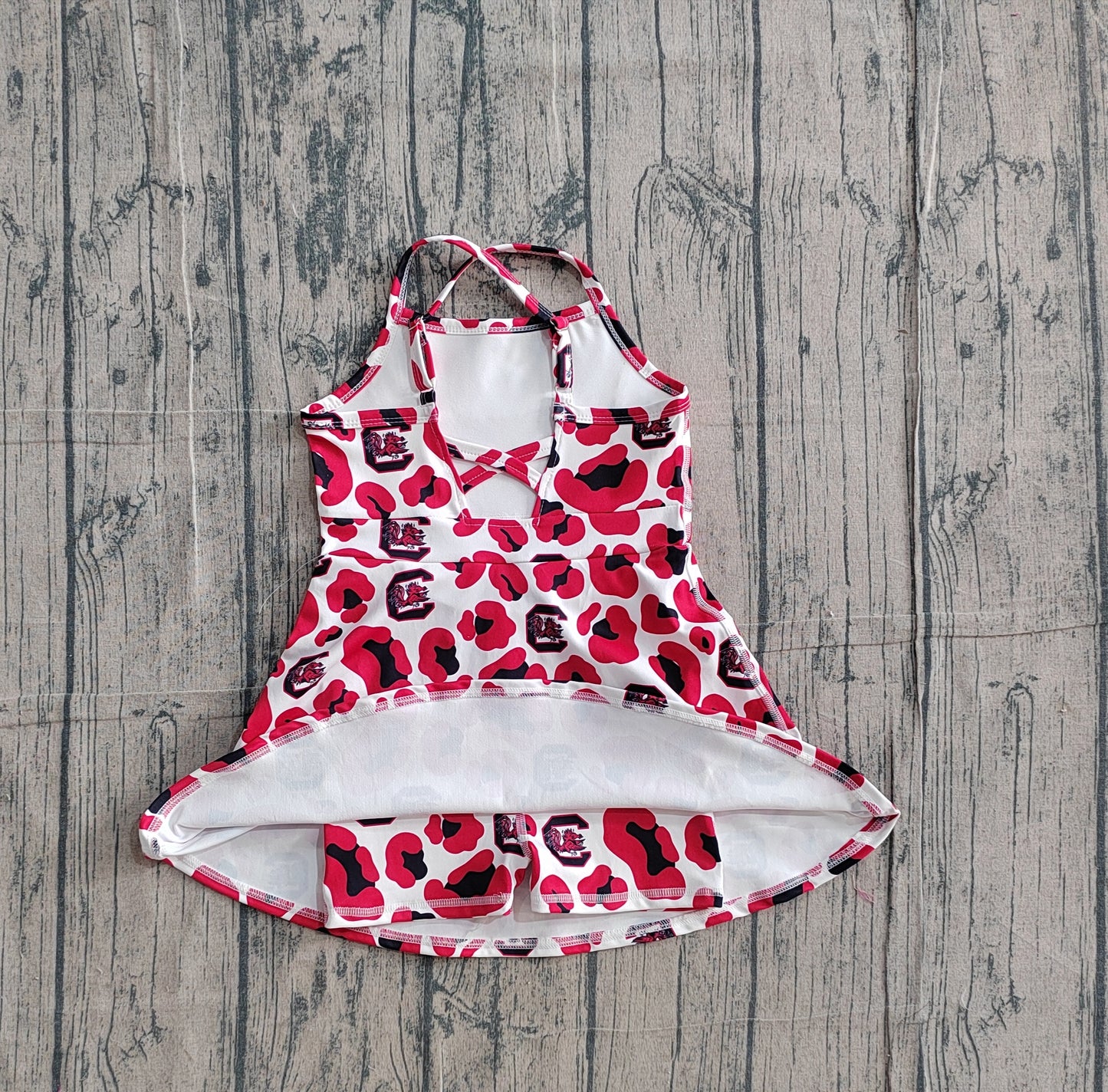 Pre-order team leopard strap athletic dress