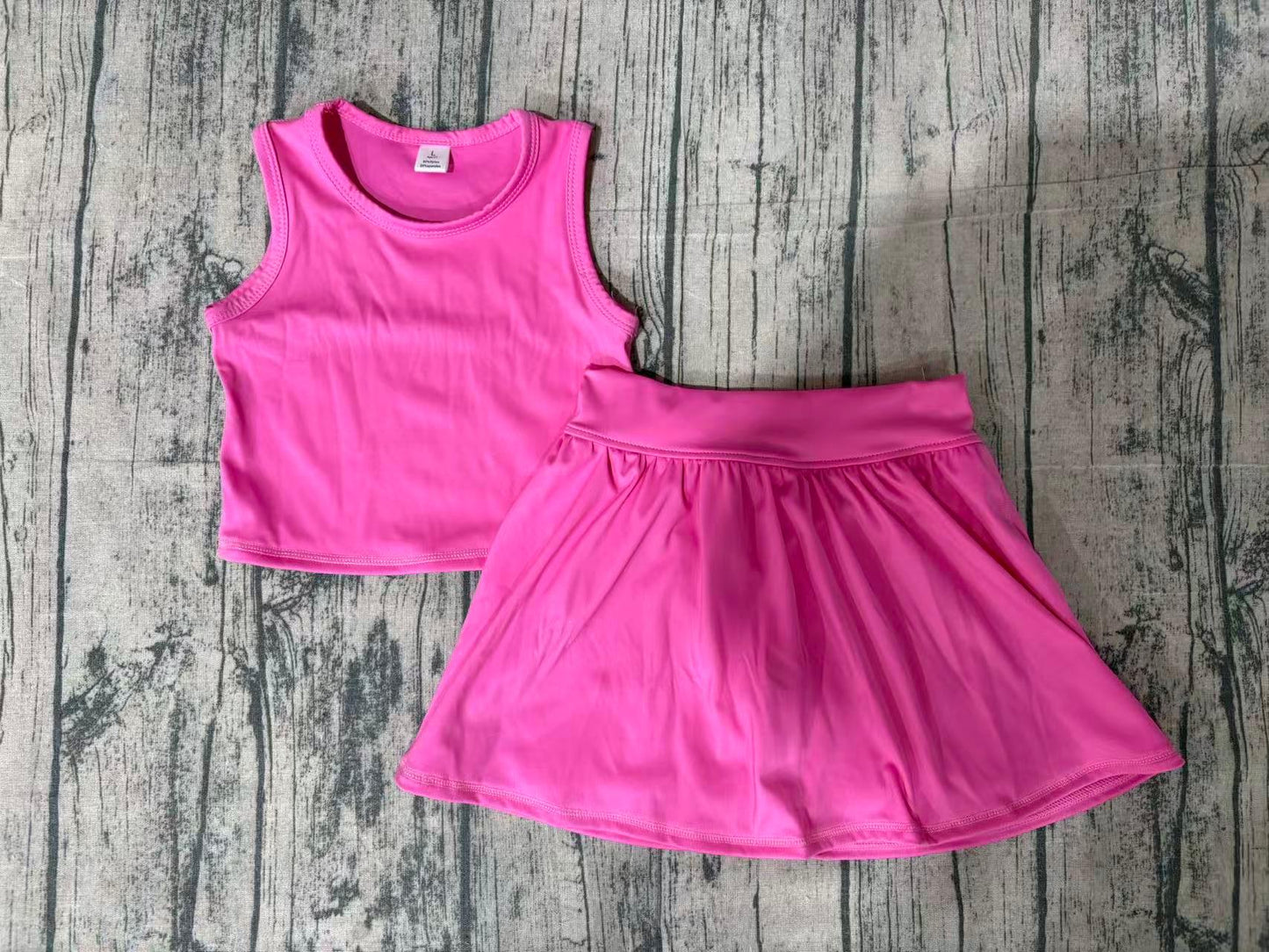 Pre-order solid hot pink tank athletic active outfit