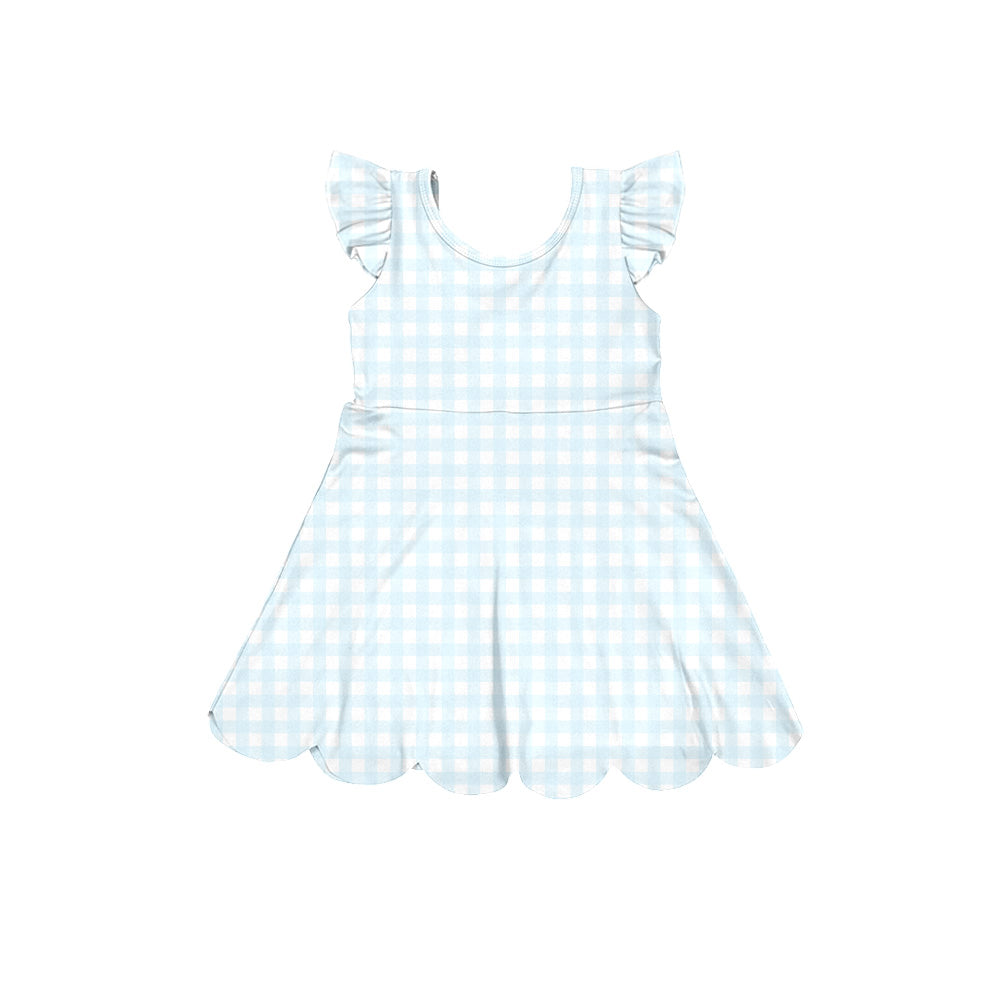 Pre order blue gingham athletic skort dress