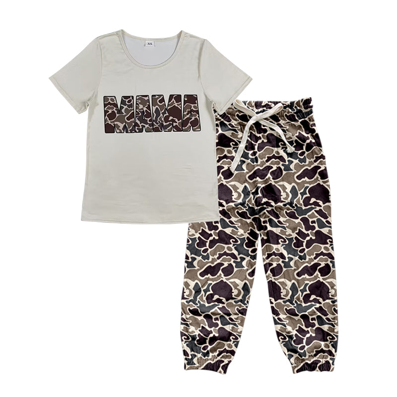 presale GSPO1845 Adult Women Mama Shirts Duck Grey Camo Pocket Bottom Joggers Pants 2024 11.18