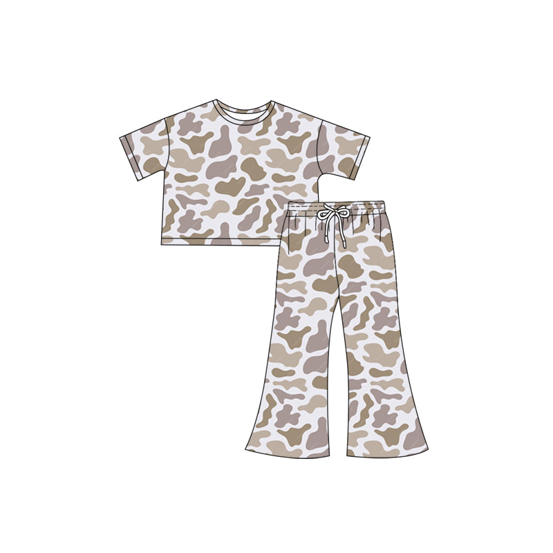 presale GSPO1895 Gray green camouflage short-sleeved trousers suit 2024 12.7