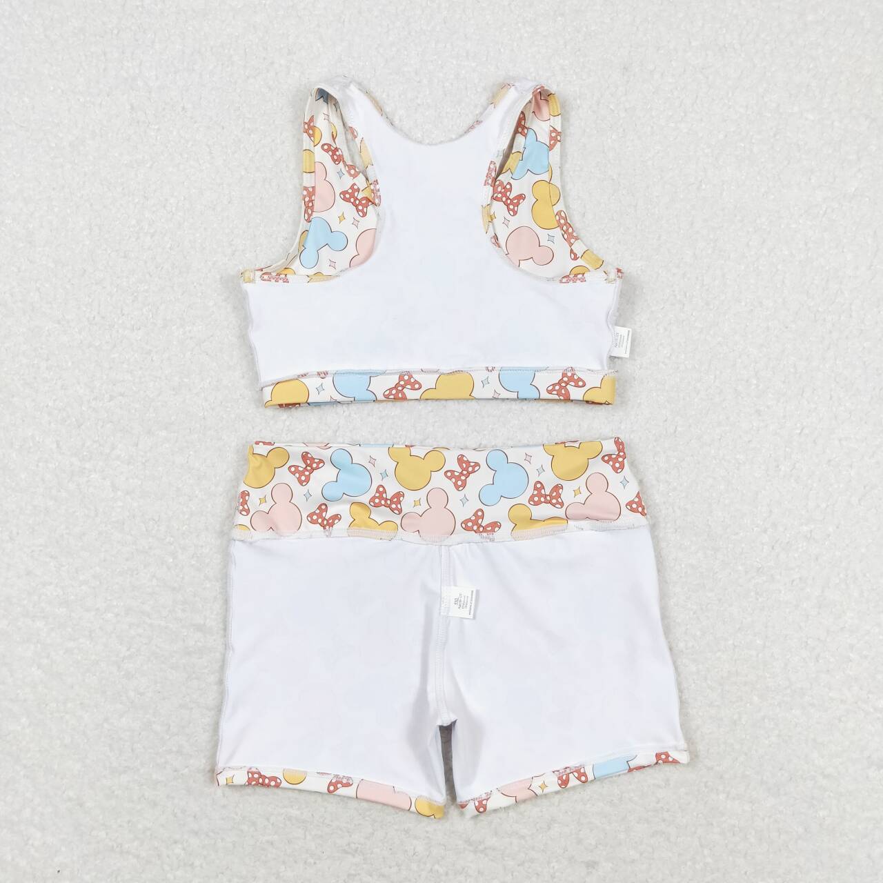 GSSO0899 Cartoon bow sleeveless shorts suit