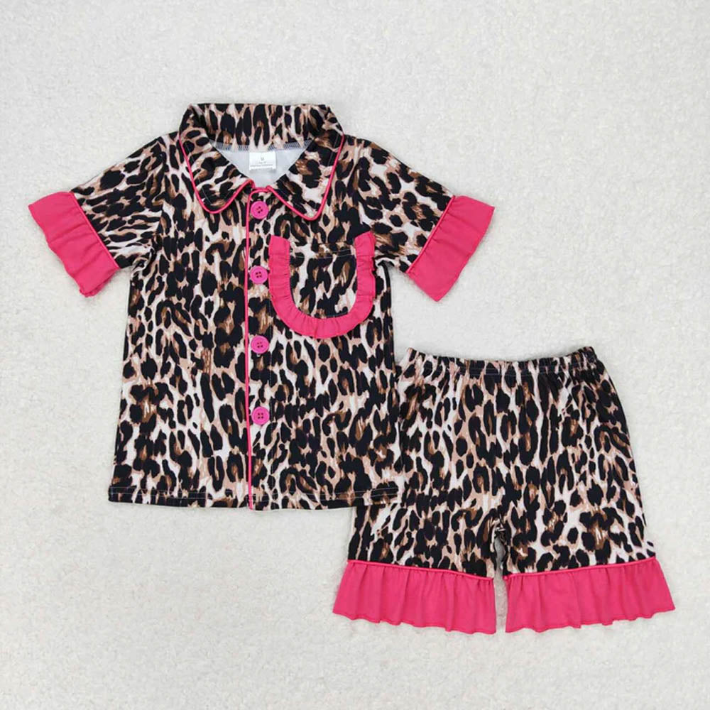 Sibling Baby Girls Water Paisley Ruffle Shirt Shorts Pajamas Clothes Sets D 7.7