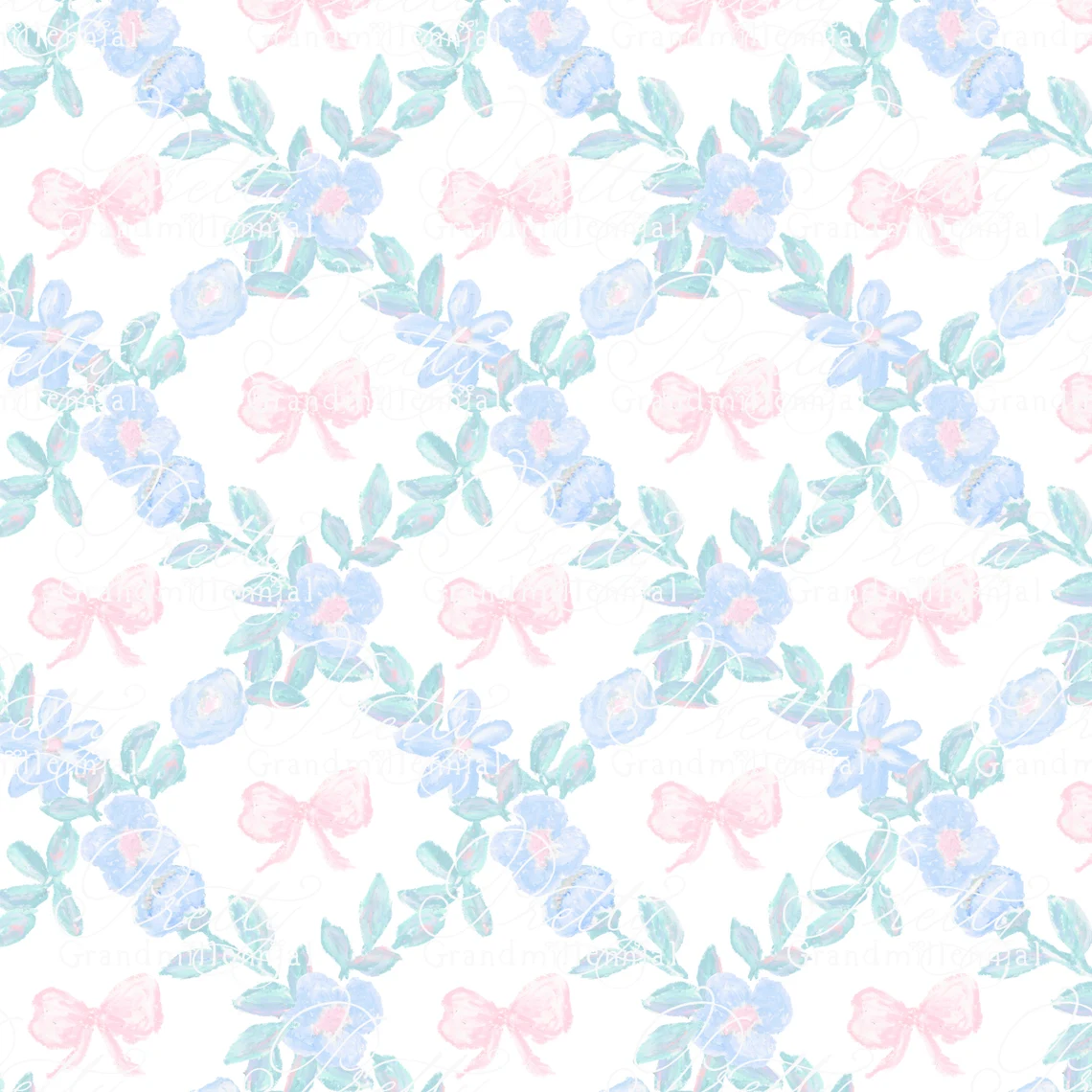 presale GSSO1704 Flower, Leaf, Pink Bowknot Patterned Short Sleeve Shorts Set 2024 12.3
