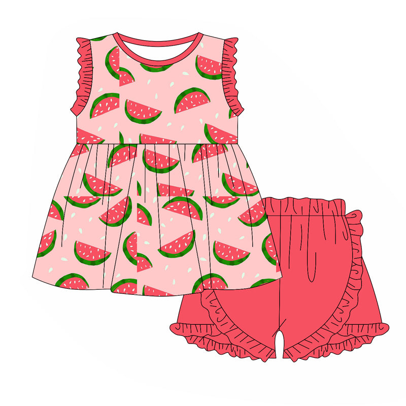 presale GSSO1950 Watermelon Pink Lace Sleeveless Shorts Set 2025 1.4