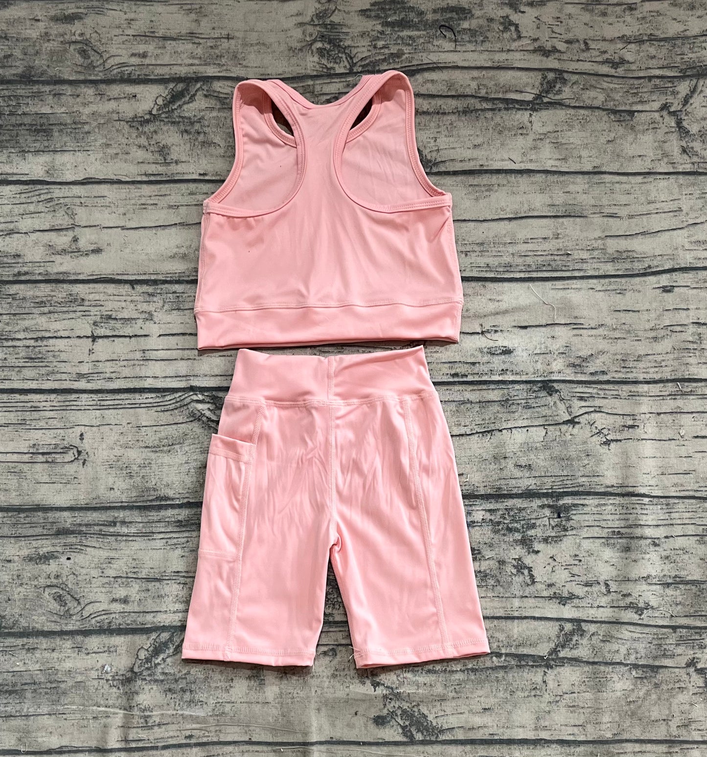 presale GSSO2129 Baby Girls Pink Vest Top Sports Shorts Clothes Sets D 4.3