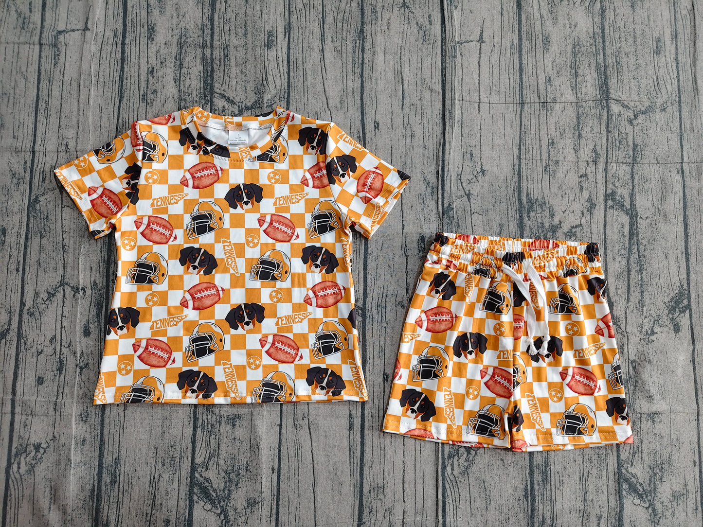 Pre order go vols shorts set kids clothing