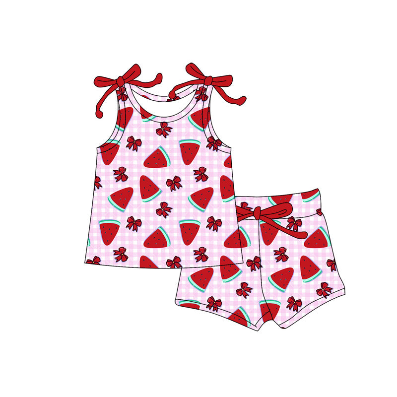 Pre order coquette watermelon shorts set