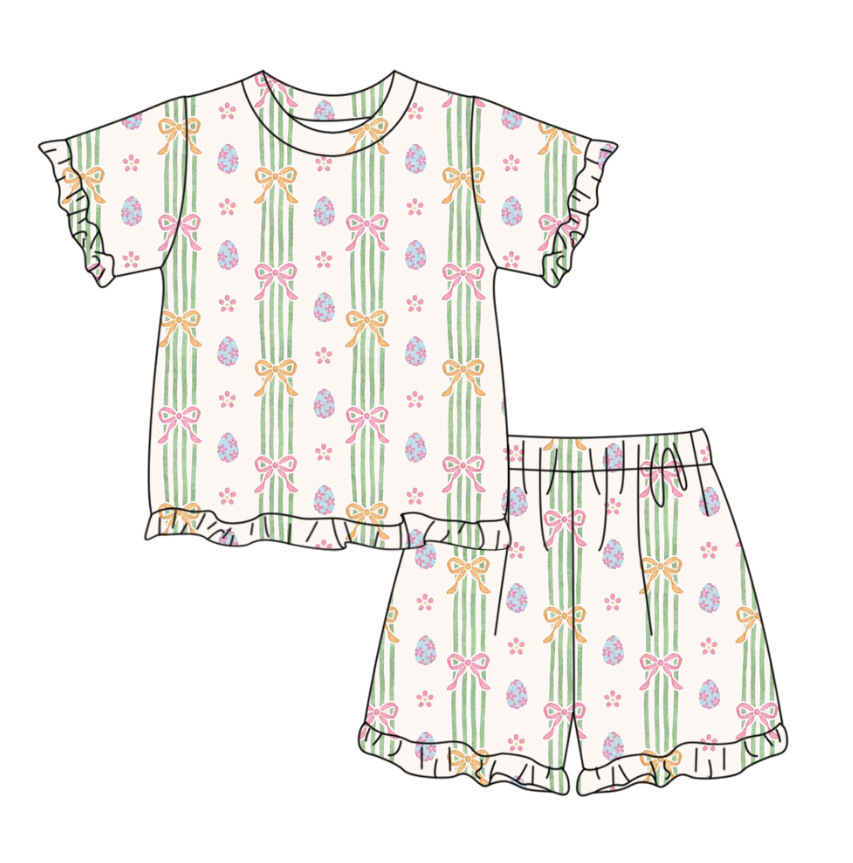 Pre order easter egg shorts set