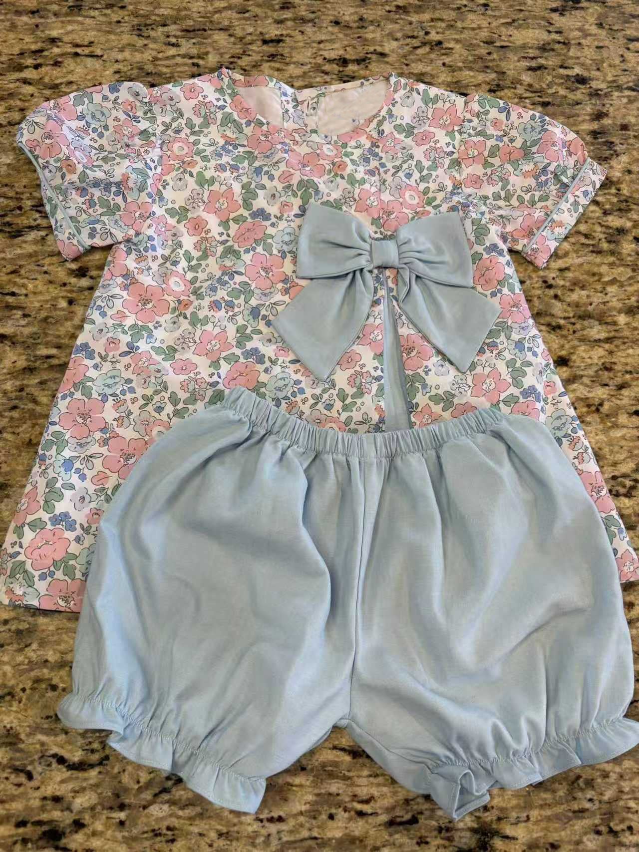 pre order floral bow bloomer set