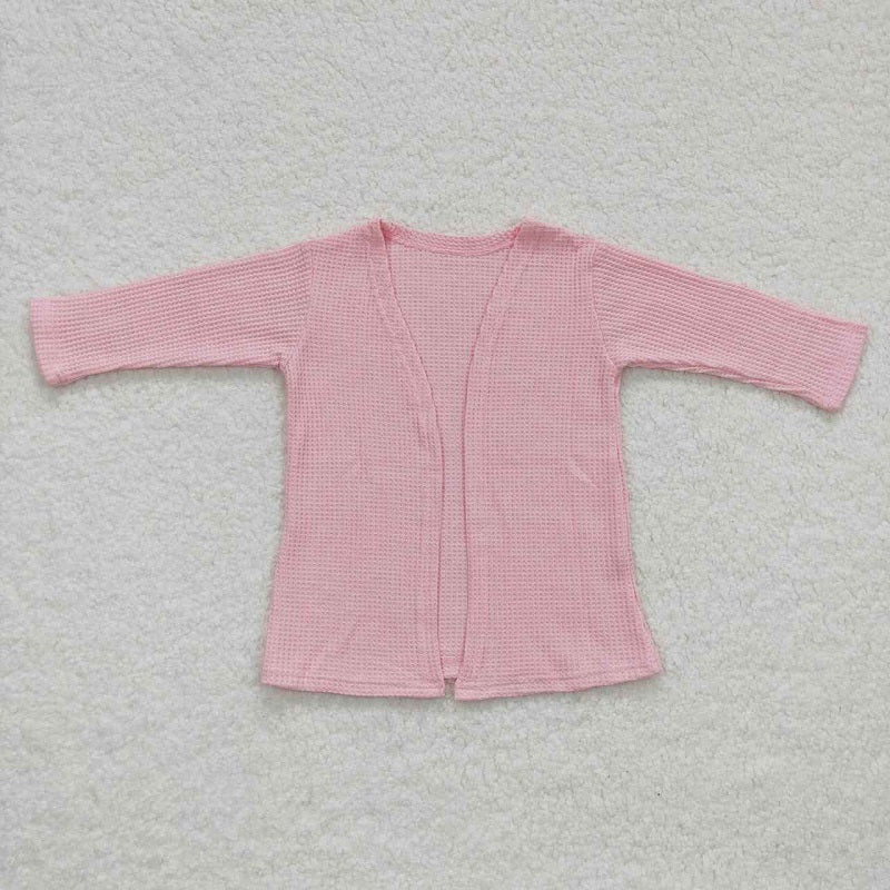 GT0249 Light Pink Long Sleeve Cardigan Top