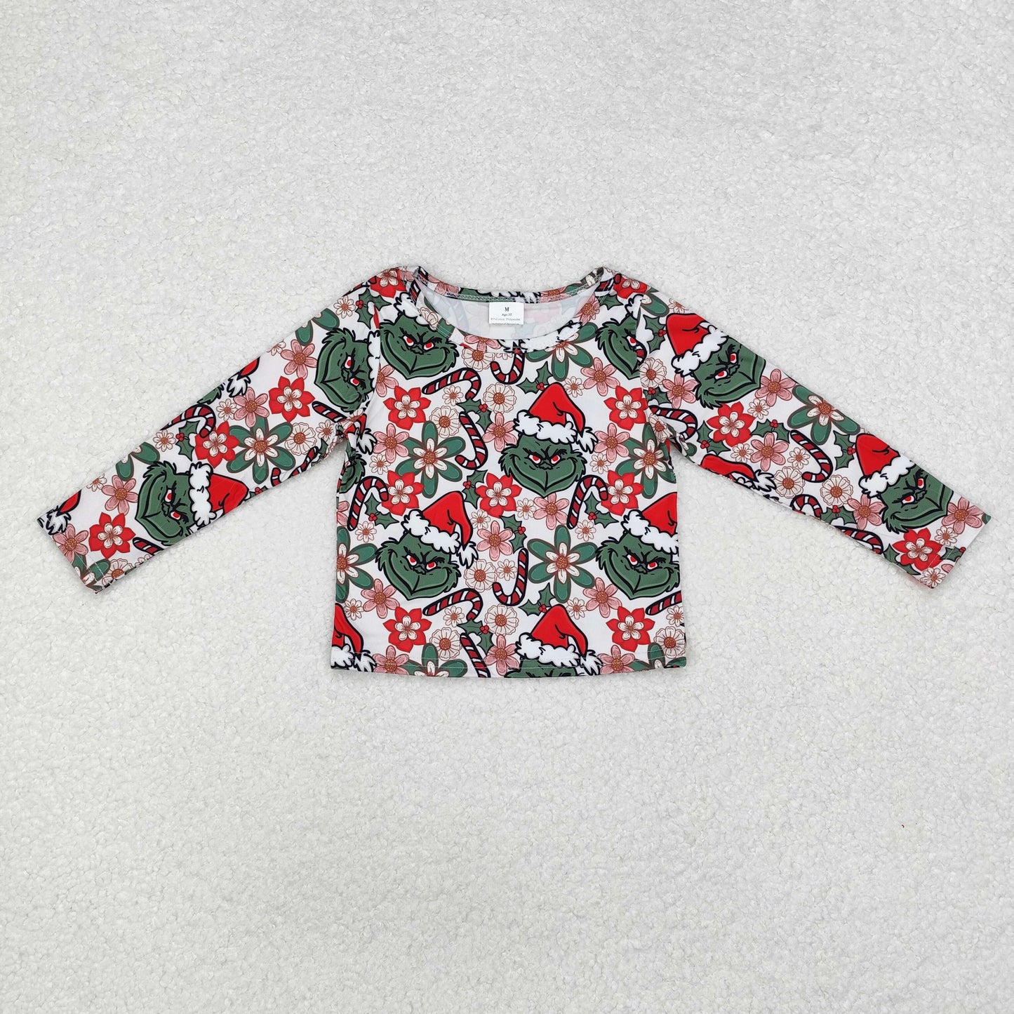 cartoon green Christmas top +pants set GT0326+P0631