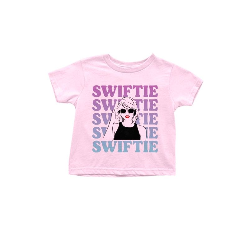 GT0505 1989 swiftie letter pink short sleeve top