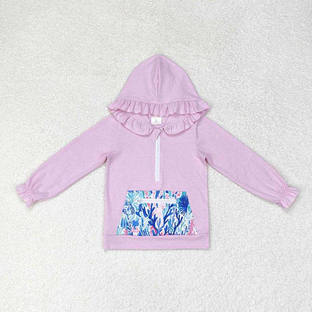 Sibling Baby Girls Ruffle Hooded Fall Pocket Pullovers Tops D 6.28