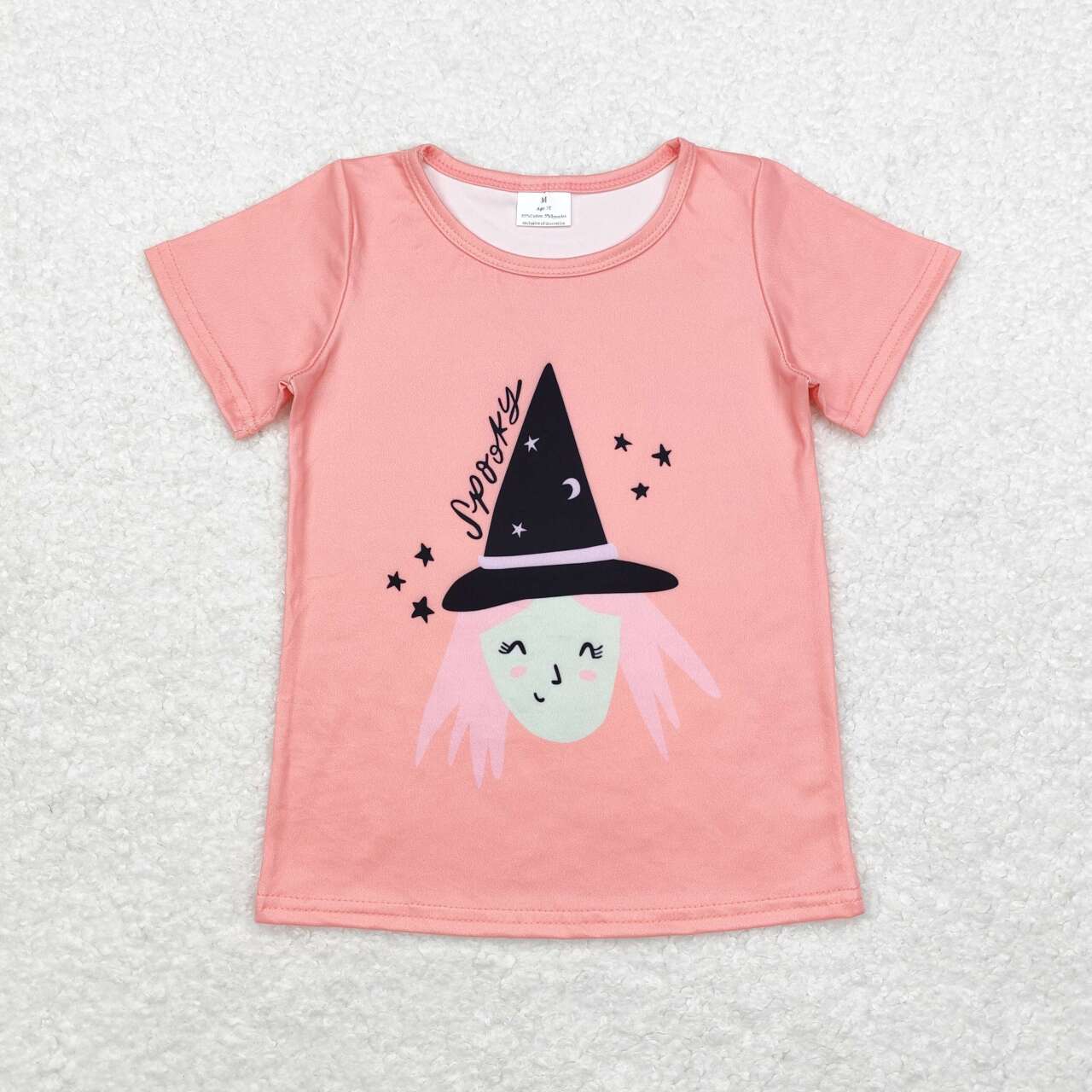 GT0697 Witch Pink Orange Short Sleeve Top
