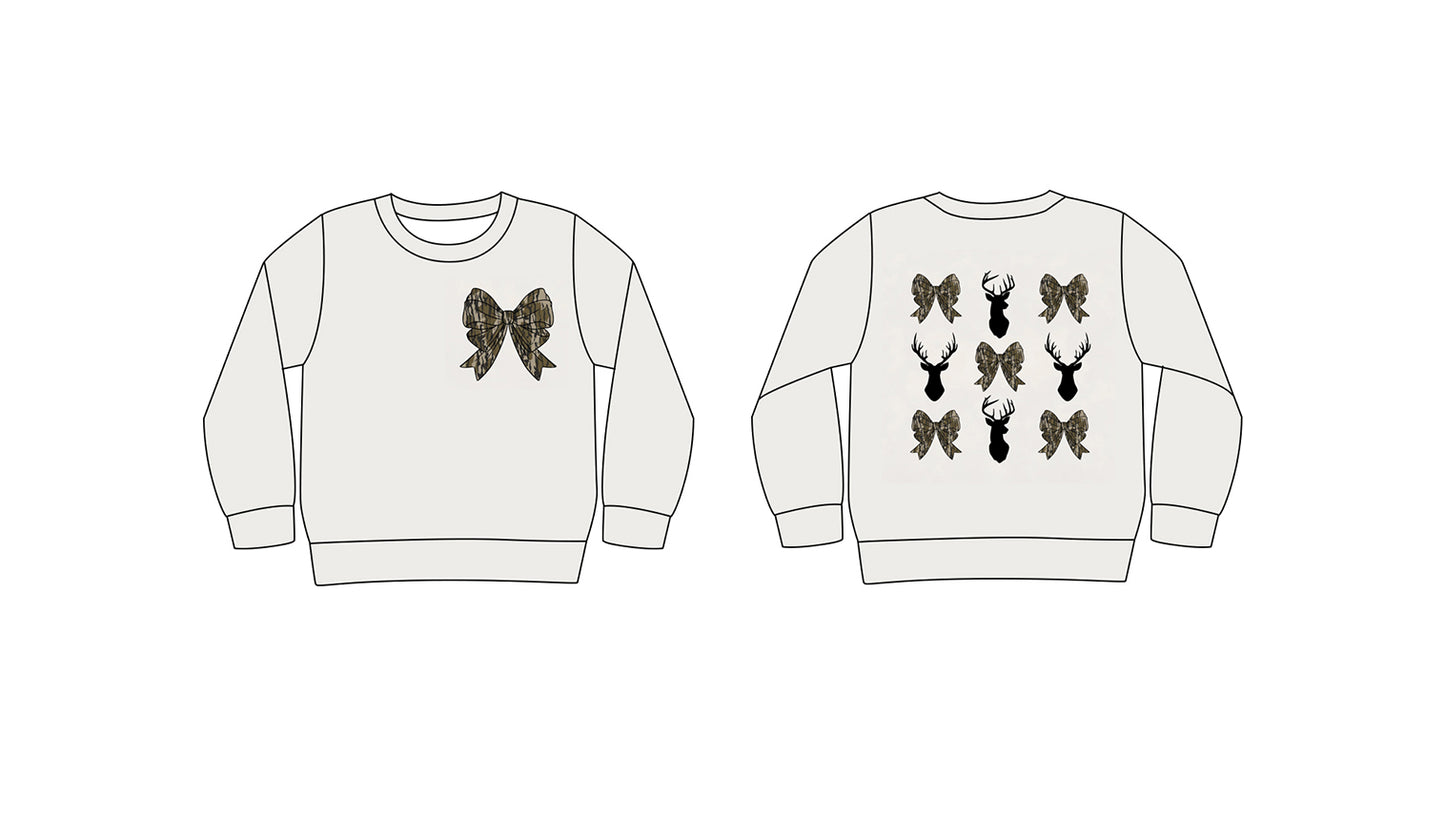 GT0760 Camouflage bow long-sleeved top