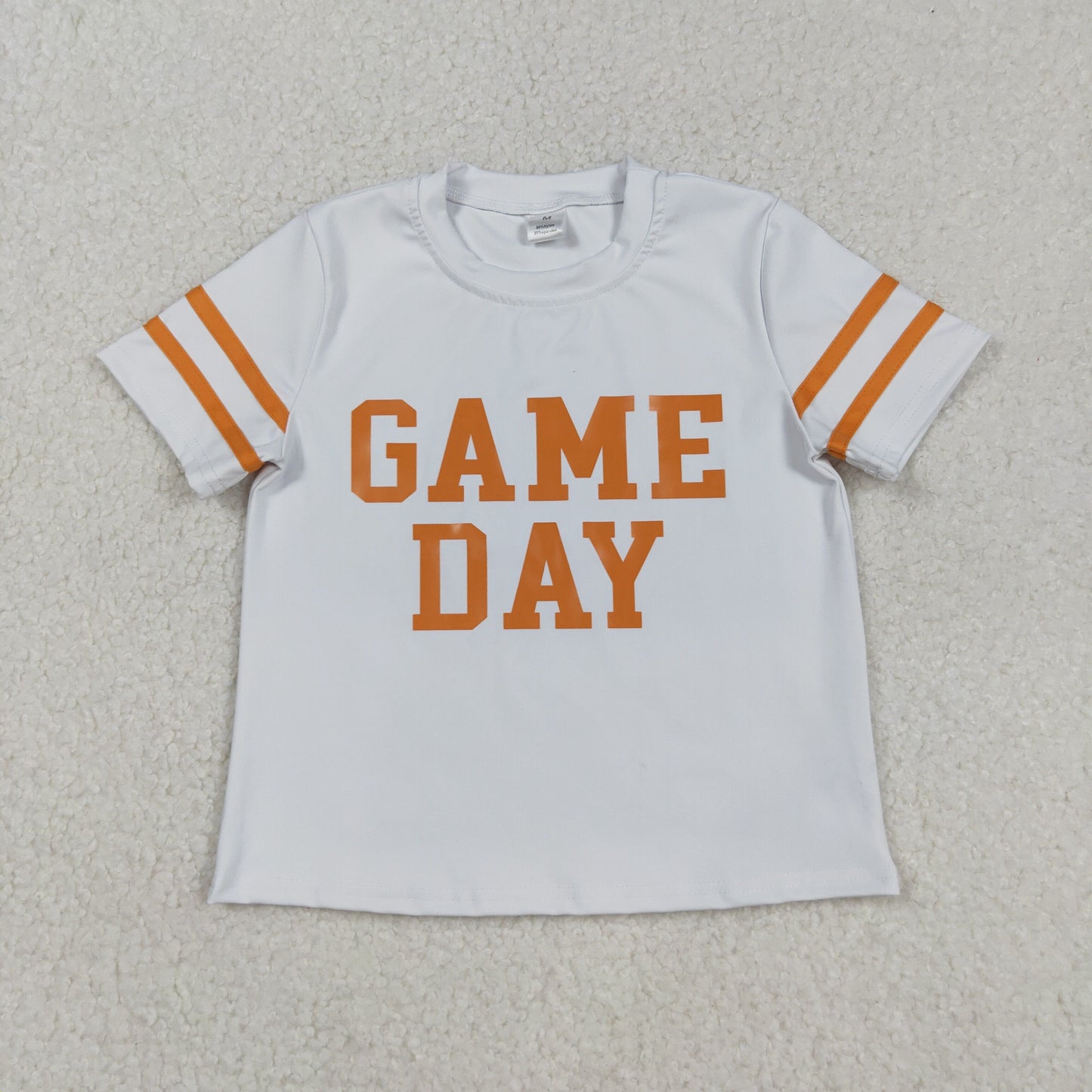 GT1116 Baby Girls Vinyl Orange Game Day Yoga Active Tee Shirts Tops D 903