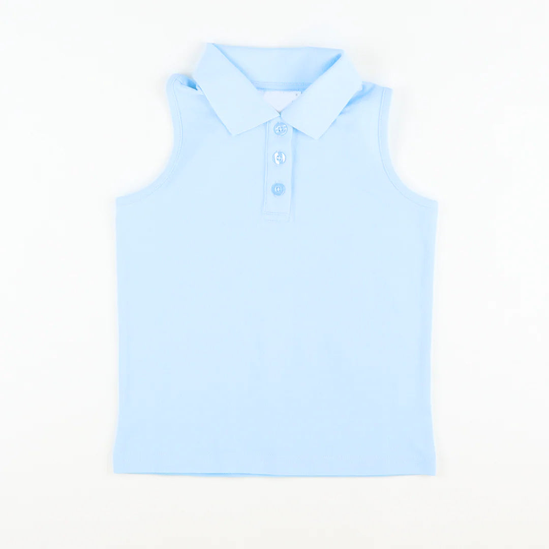presale GT1158 Baby Girls Sleeveless Button Light Blue Yoga Vests Top D 8.9