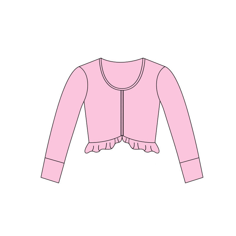 presale GT1405 Baby Girls Pink Long Sleeve Yoga Zipper Jackets Top D 1121