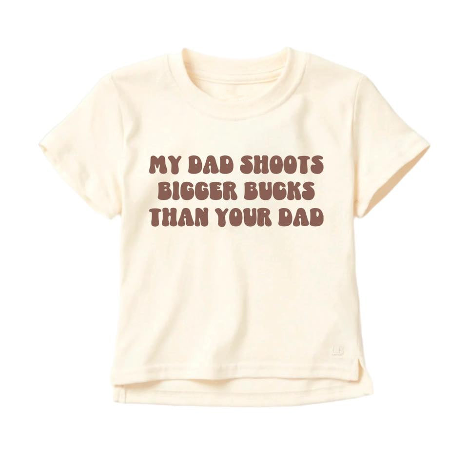 presale GT1413 Baby Girls Short Sleeve My Dad Shoots T-shirts Top D 1121