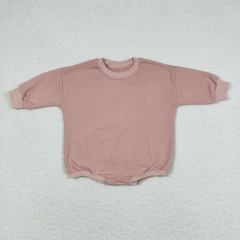 LR0932 Thin dark pink sweatshirt long-sleeved jumpsuit