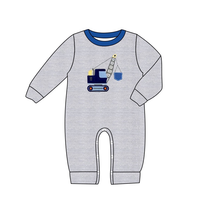 presale LR1211 Grey Engineering Vehicle Long Sleeve Bodysuit