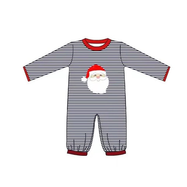 presale LR1214 Santa Stripe Long Sleeve Bodysuit