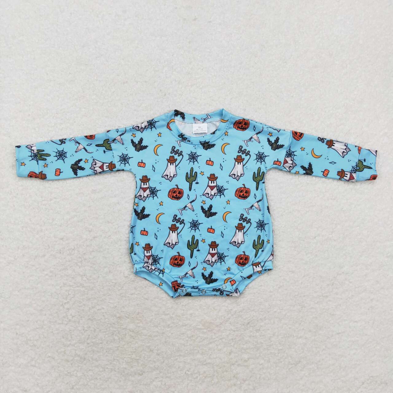 LR1449 Ghost Cactus Blue Long Sleeve Bodysuit