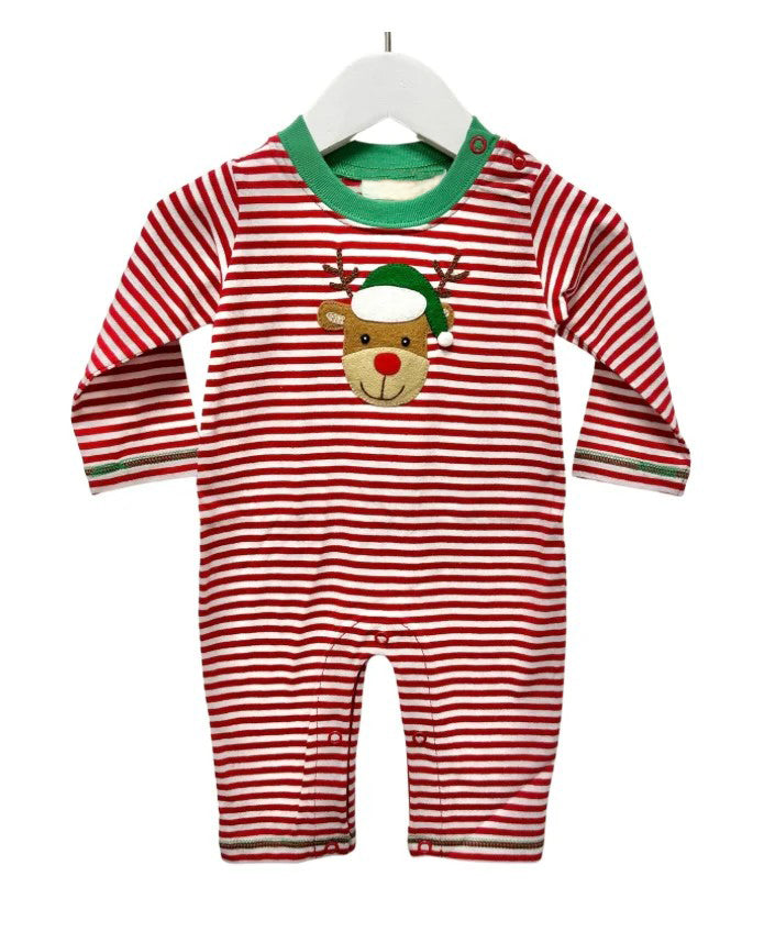 presale LR1488 Reindeer Red Stripe Long Sleeve Bodysuit 2024 7.17