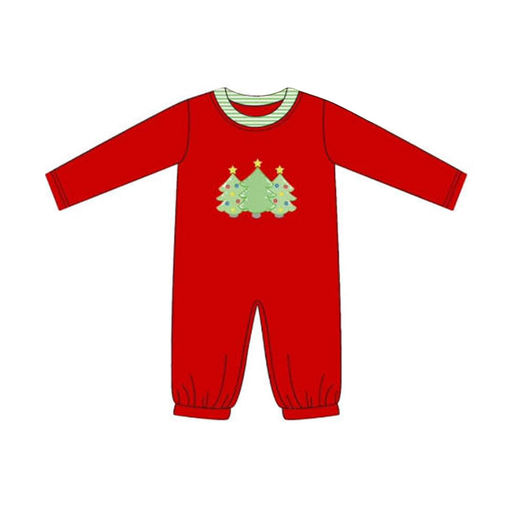 LR1561 Christmas Tree Red Long Sleeve Bodysuit